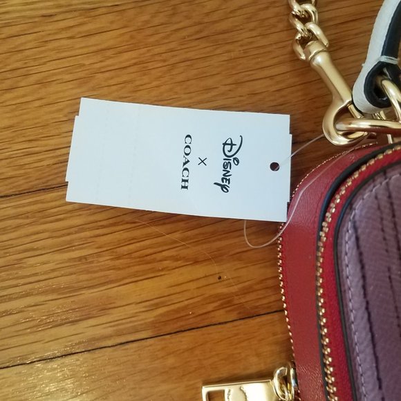 NEW Coach X Disney Cruella Motif Box Crossbody Crossgrain Leather Handbag CC377 - Picture 5 of 10